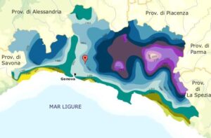 Immagine Pluviometria – tratta da Nimbus – Rivista Ligure di Meteorologia