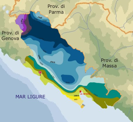 Immagine Pluviometria - tratta da Nimbus - Rivista Ligure di Meteorologia