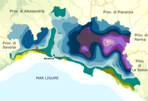 Immagine Pluviometria - tratta da Nimbus - Rivista Ligure di Meteorologia